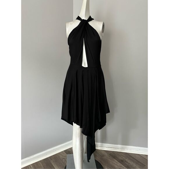 STELLA MCCARTNEY Cutout asymmetric seersucker halterneck mini dress - Picture 3 of 10